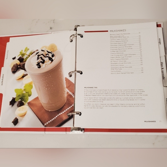 Vitamix Creations Recipes Cookbook Hardcover 3 Ring Binder Over 300 Easy Recipes - Picture 8 of 12